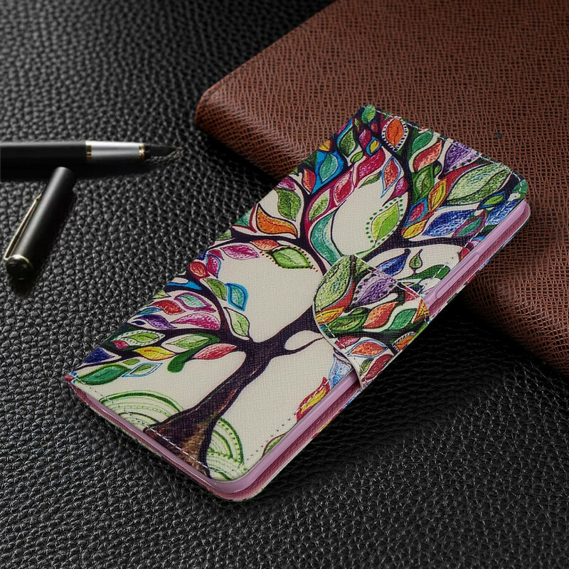 Xiaomi Mi Note 10 Custodia con albero colorato