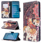 Xiaomi Mi Note 10 Custodia Elefanti Indiani