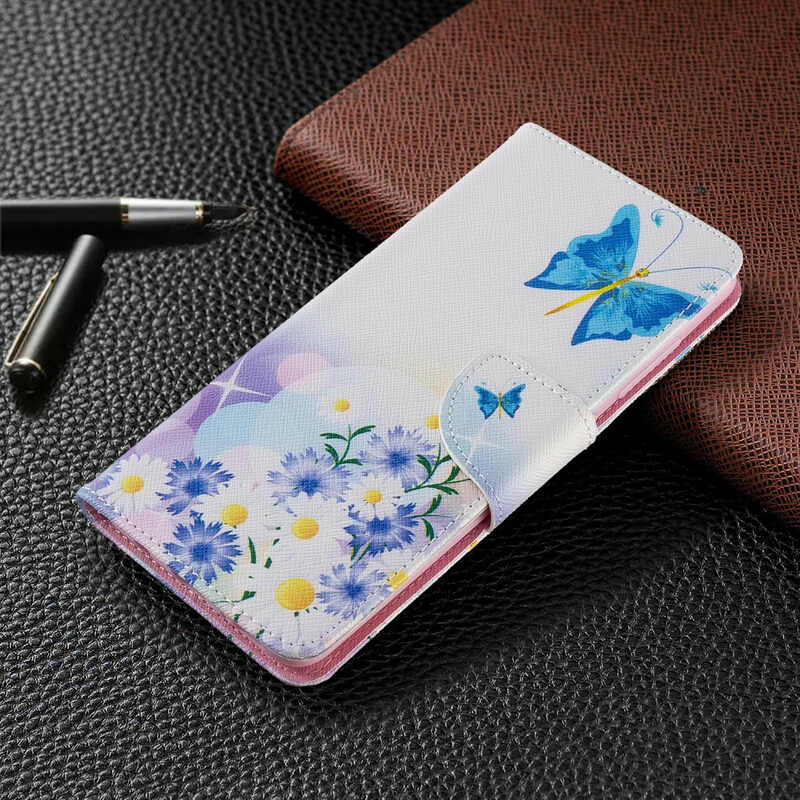 Custodia per Samsung Galaxy A51 Farfalle e fiori dipinti