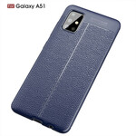 Samsung Galaxy A51 Custodia in pelle effetto litchi doppia linea