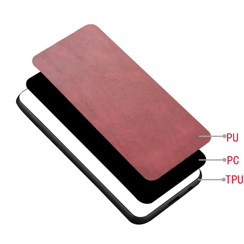 Samsung Galaxy Note 10 Cover in pelle con cuciture a effetto
