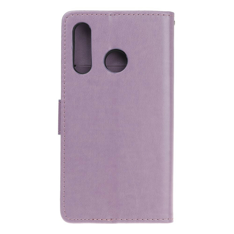 2019 Huawei P Smart Case farfalle e fiori con cinturino