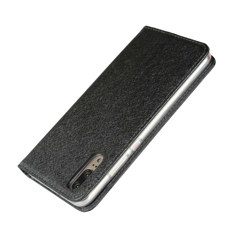 Flip Cover Huawei P20 Style in pelle morbida con cinturino