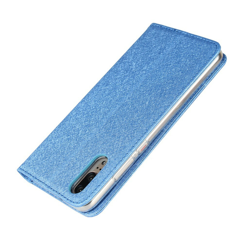 Flip Cover Huawei P20 Style in pelle morbida con cinturino