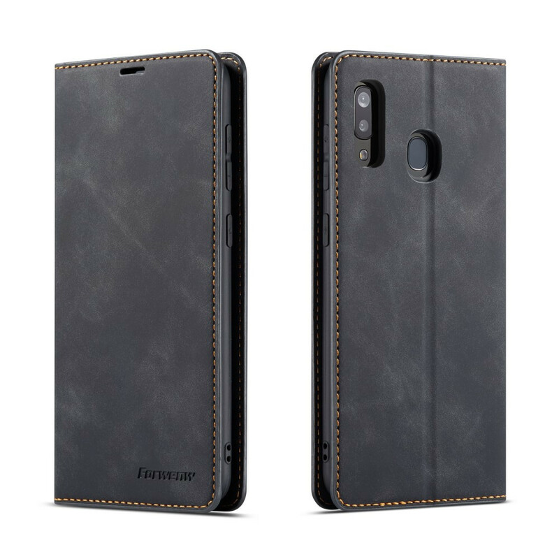 Flip Cover Samsung Galaxy A20e Effetto Pelle FORWENW Flip Cover Samsung Galaxy A20e Effetto Pelle FORWENW
