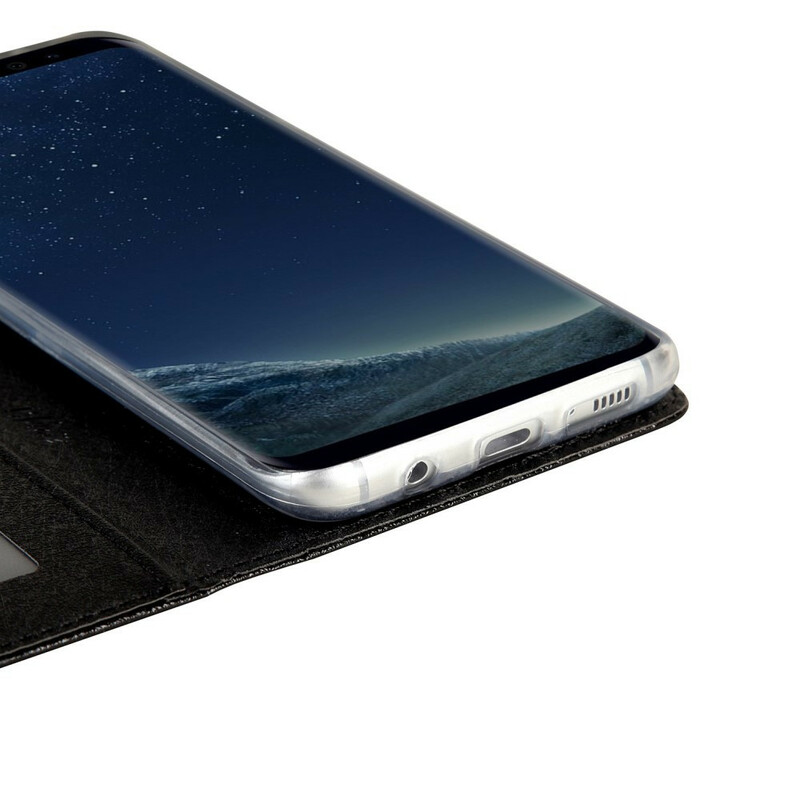 Flip Cover Samsung Galaxy S8 effetto pelle texture seta CMAI2