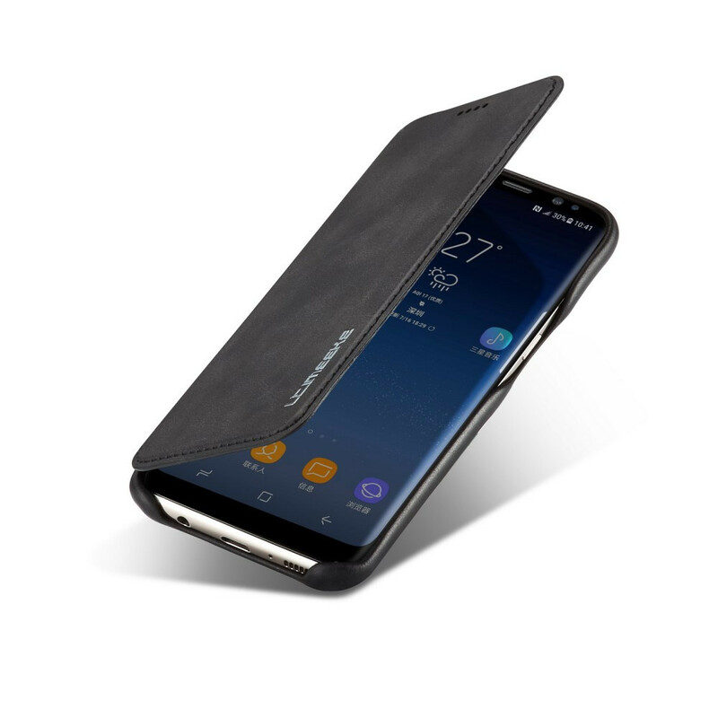 Flip Cover Samsung Galaxy S8 LC.IMEEKE effetto pelle