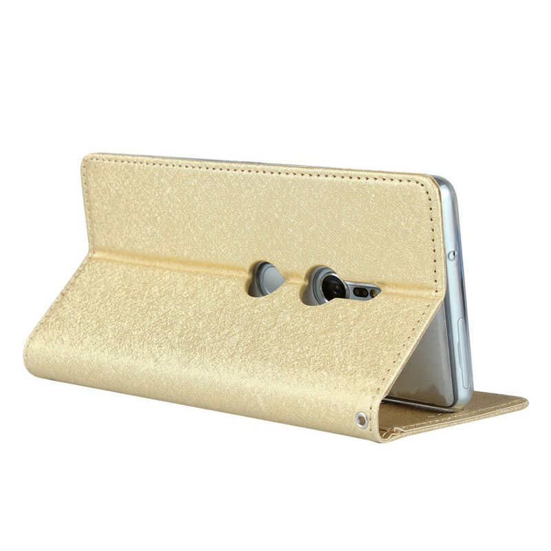 Flip Cover Sony Xperia XZ2 stile pelle morbida con cinturino Flip Cover Sony Xperia XZ2 stile pelle morbida con cinturino