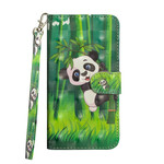 Custodia per Samsung Galaxy A71 Panda e Bambù