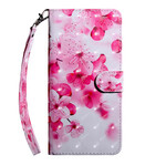 Samsung Galaxy A71 Custodia a fiori rosa