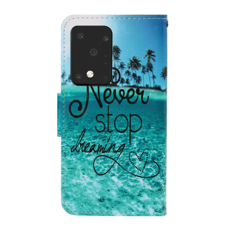 Samsung Galaxy S20 Ultra Never Stop Dreaming Custodia con cinturino Navy