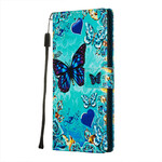 Custodia Samsung Galaxy A71 Gold Butterfly