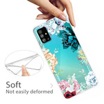 Samsung Galaxy S20: cover trasparente con fiori acquerellati