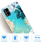Samsung Galaxy S20 Plus Custodia trasparente con fiori acquerello