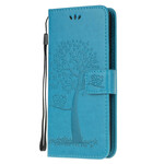 Samsung Galaxy S20 Custodia con cinturino con albero e gufo