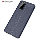 Samsung Galaxy S20 Plus Custodia in pelle effetto litchi doppia linea