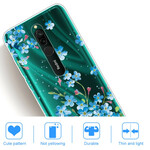 Custodia Xiaomi Redmi 8 Blue Flower Bouquet
