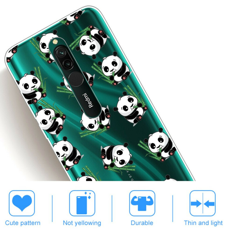 Custodia Xiaomi Redmi 8 Small Pandas