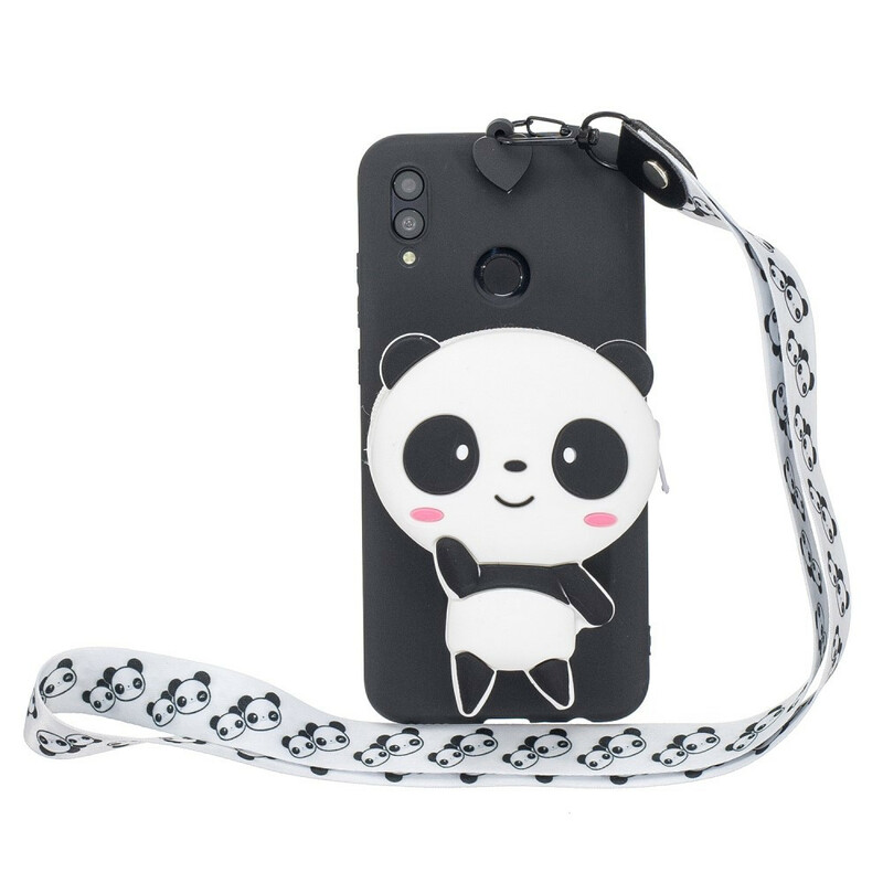 Samsung Galaxy A40 Custodia Panda con portafoglio e tracolla