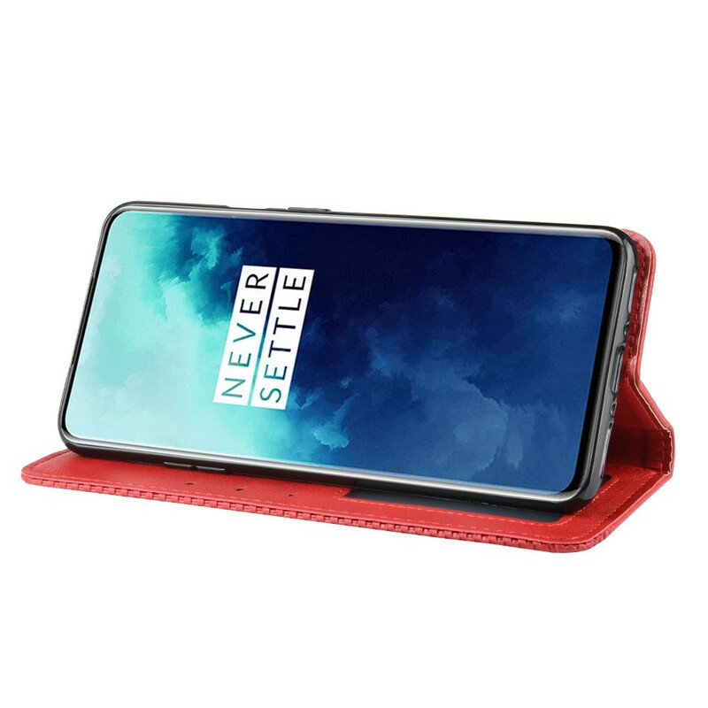  OnePlus 7T Pro Vintage effetto pelle Flip Cover