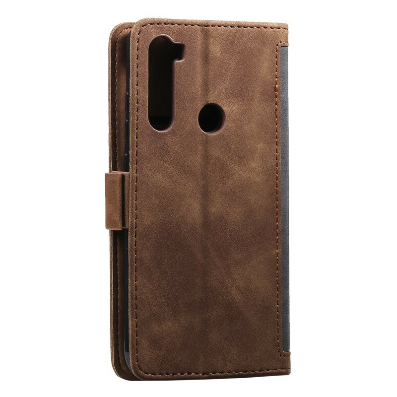 Xaiomi Redmi Note 8 Custodia in similpelle bicolore Contorni rinforzati