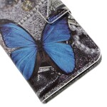 Samsung Galaxy S7 Custodia a farfalla blu