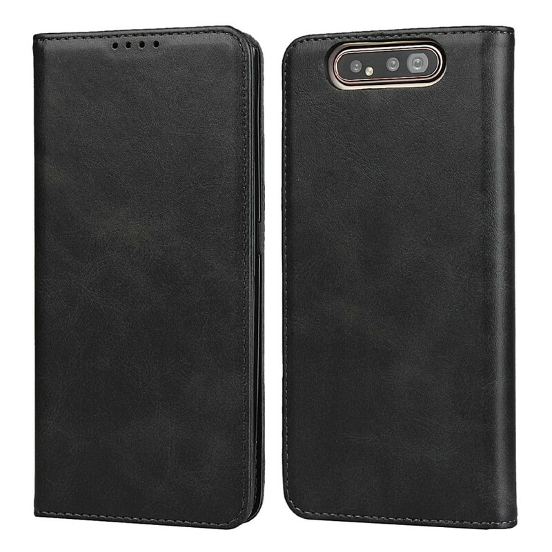 Flip Cover Samsung Galaxy A80 cuciture in ecopelle