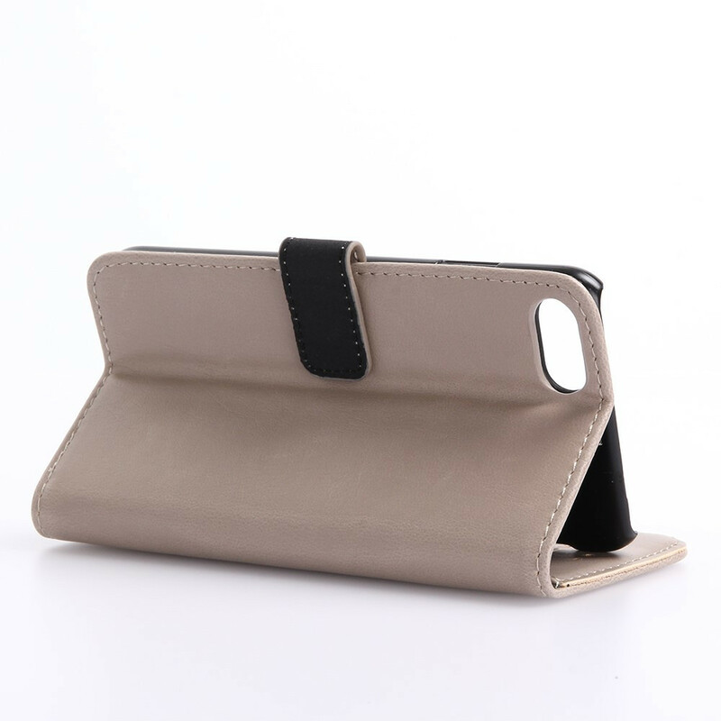 Cover per iPhone SE 2 / 8 / 7 Retro effetto pelle