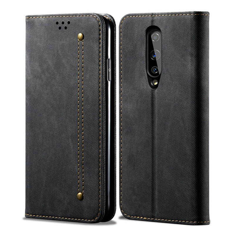 Flip Cover OnePlus 8 similpelle texture jeans