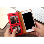 Flip Cover iPhone SE 2 / 8 / 7 effetto pelle multi-card CMAI2