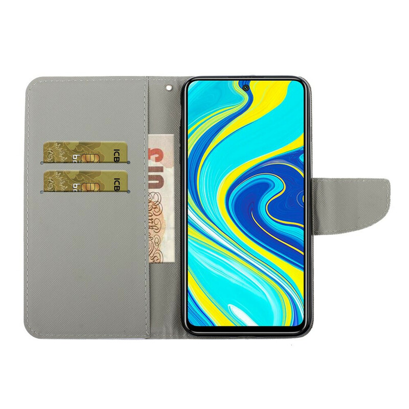 Xiaomi Redmi Note 9 Pro Custodia Variations Butterfly Strap