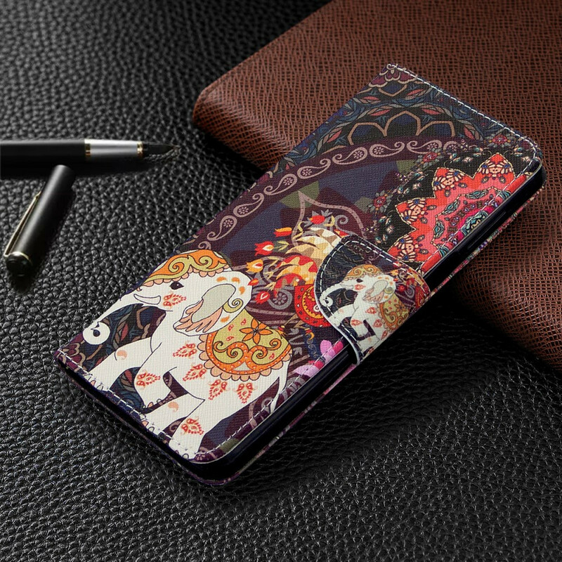 Xiaomi Redmi Note 9S / Redmi Note 9 Pro Custodia Elefanti indiani