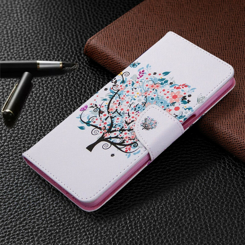 Xiaomi Redmi Note 9S / Redmi Note Pro Custodia con albero fiorito