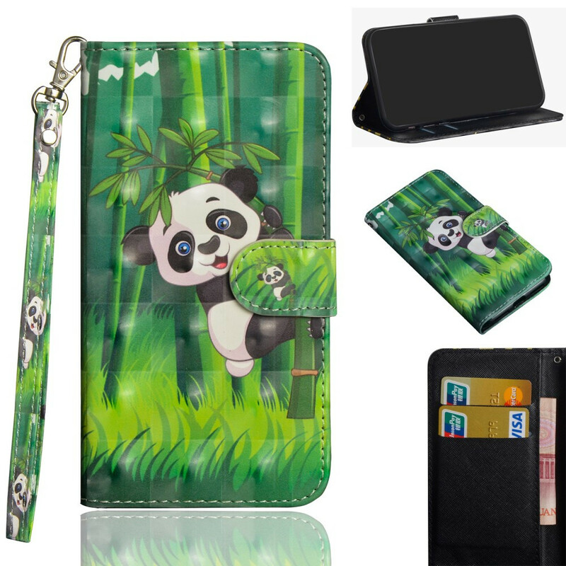 Xiaomi Redmi Note 9S / Redmi Note 9 Pro Custodia Panda e Bamboo