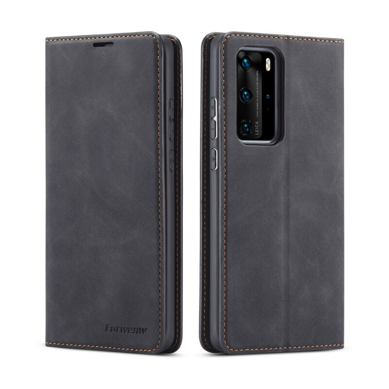 Flip Cover Huawei P40 Pro effetto pelle FORWENW