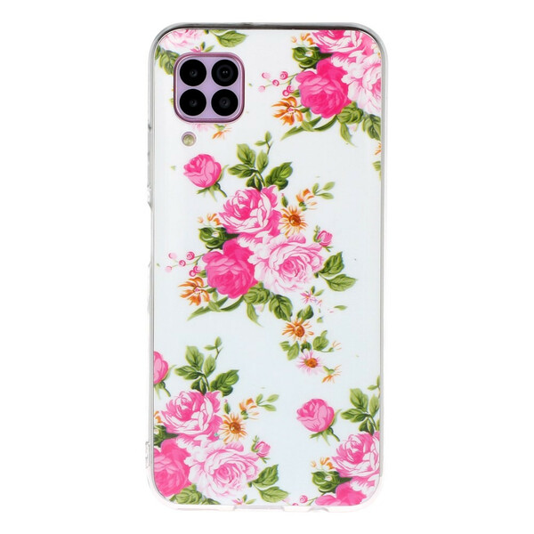 Huawei P40 Lite Cover Liberty Flowers Fluorescente