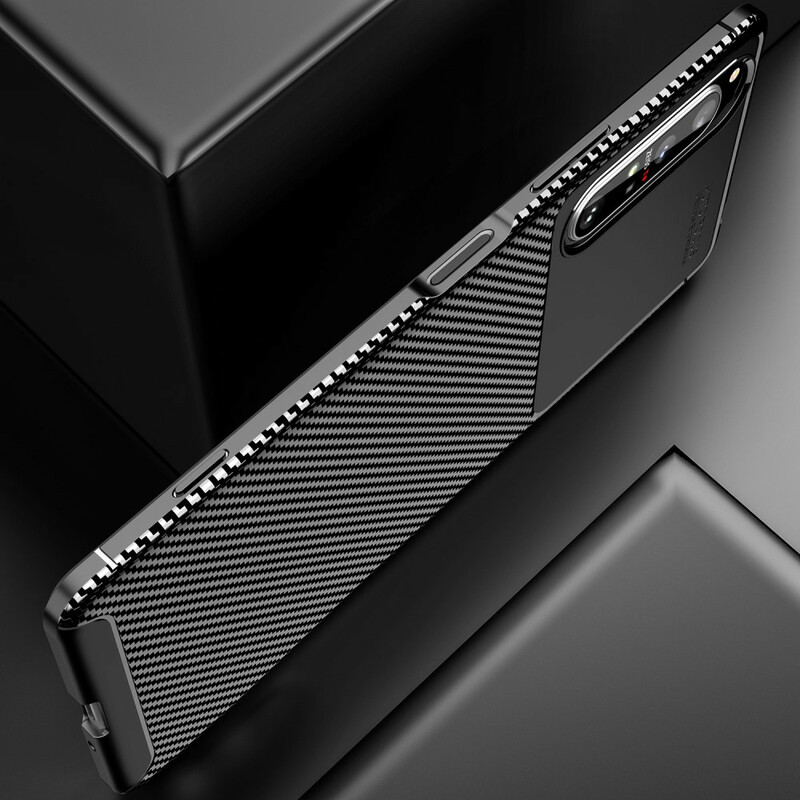 Custodia flessibile in fibra di carbonio per Sony Xperia 1 II