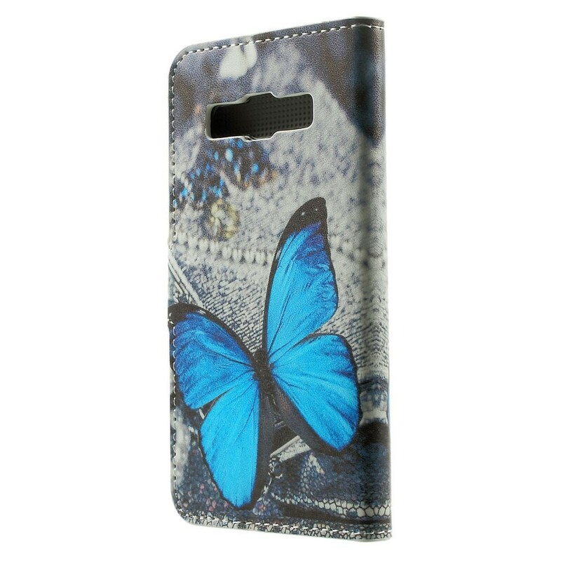 Samsung Galaxy A3 Custodia a farfalla blu