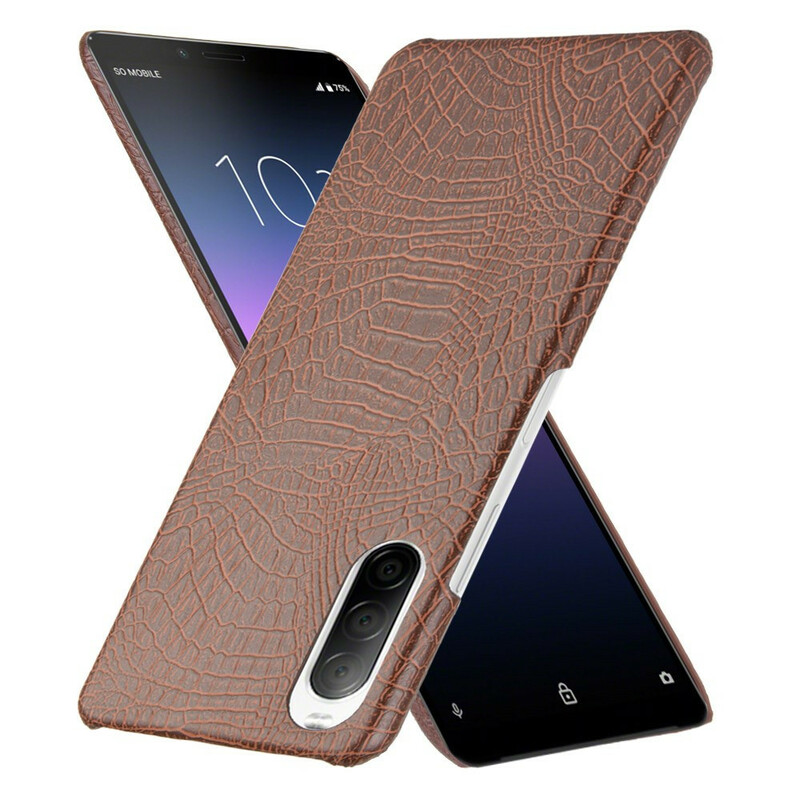 Custodia in pelle di coccodrillo per Sony Xperia 10 II