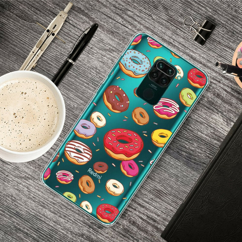Xiaomi Redmi Note 9 Custodia Love Donuts