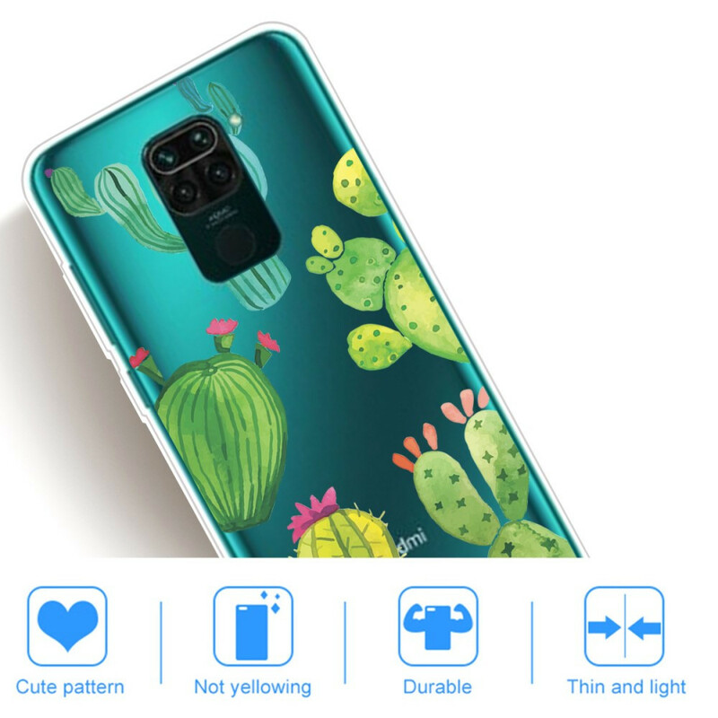 Xiaomi Redmi Note 9 Custodia acquerello Cactus