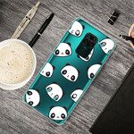 Xiaomi Redmi Note 9 Custodia sentimentale Pandas