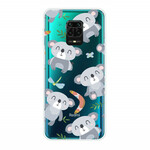 Xiaomi Redmi Note 9S / Redmi Note 9 Pro Custodia Small Pandas Grigio