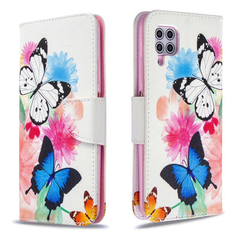Cover Huawei P40 Lite Farfalle e Fiori Dipinti