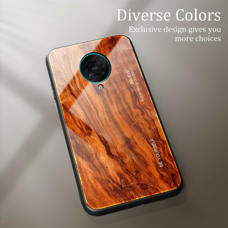 Xiaomi Poco F2 Pro Cover rigida con design in legno