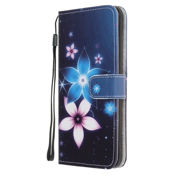 Custodia Samsung Galaxy A41 Lunar Flowers con cinturino