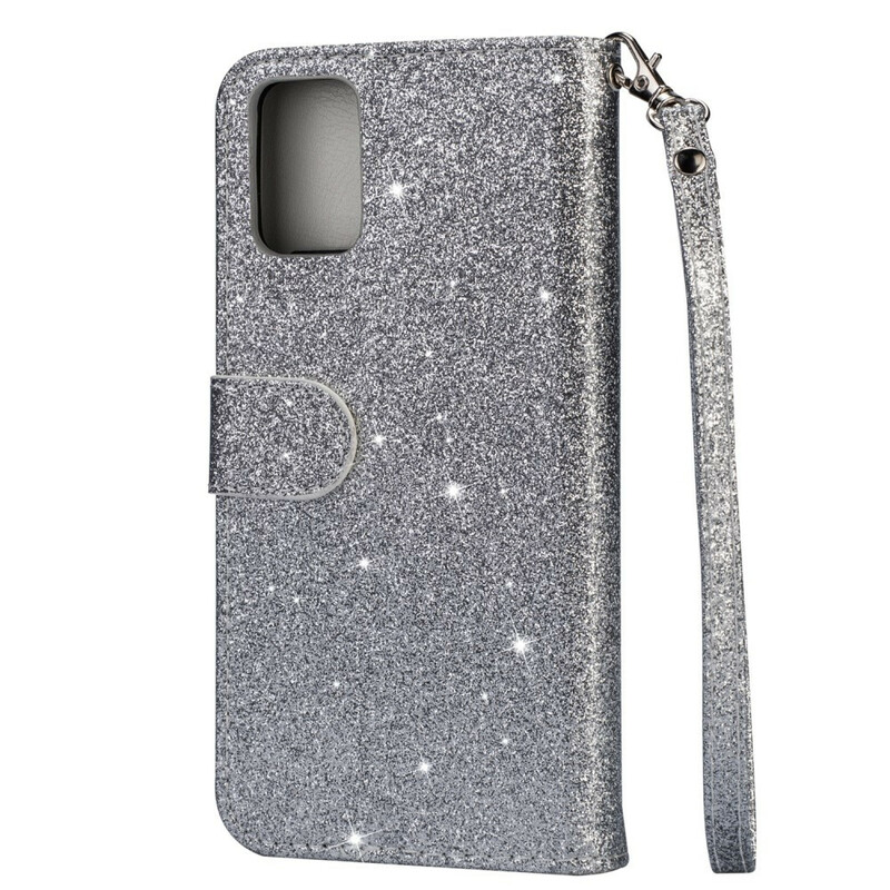 Samsung Galaxy A41 Custodia a portafoglio glitterata
