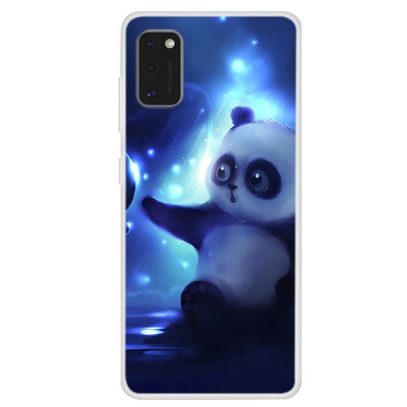 Custodia per Samsung Galaxy A41 Panda nello spazio