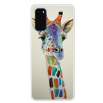 Samsung Galaxy S20 Cover Giraffe Colorful