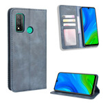 Flip Cover Huawei P Smart 2020 effetto pelle stile vintage